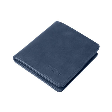 FIXED Kožená peněženka Classic Wallet z pravé hovězí kůže modrá