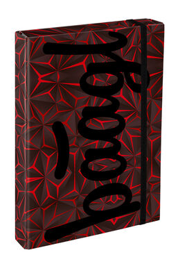 BAAGL Desky na školní sešity A4 Jumbo Red Polygon / 23x32x4 cm