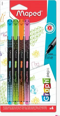 MAPED Liner Graph´Peps Deco Pastel 4ks