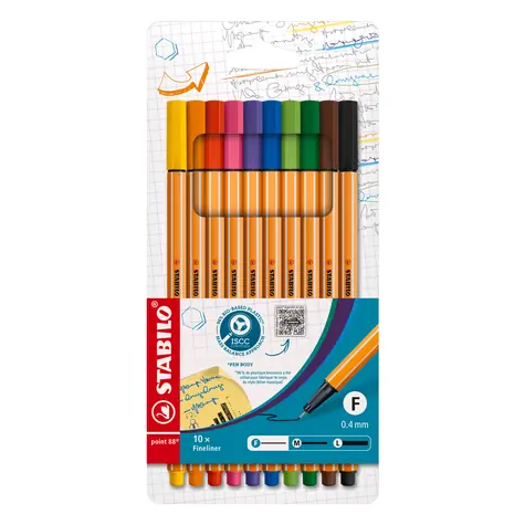 STABILO® point 88 - 10 ks sada - 10 různých barev