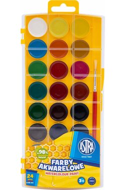 ASTRA Vodové barvy 24ks O25mm