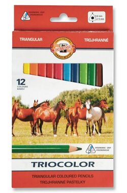 KOH-I-NOOR Trojhranné pastelky Triocolor 12ks