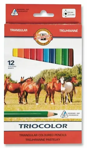 KOH-I-NOOR Trojhranné pastelky Triocolor 12ks