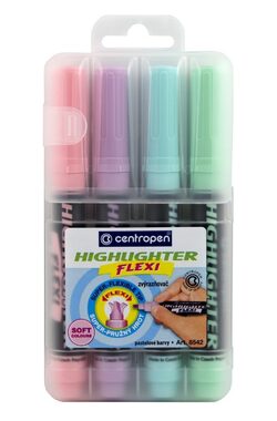 CENTROPEN Zvýrazňovače Flexi Pastel 4ks