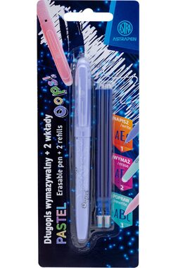 ASTRA OOPS! Gumovací pero 0,6 mm + 2 náplně (mix, pastelové)