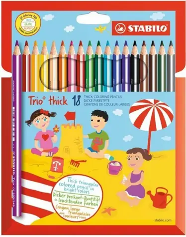 STABILO® Trio silná - 18 ks sada - 18 různých barev