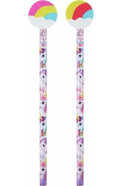 Tužka s jednorožci a duhovou gumou 1ks (mix)