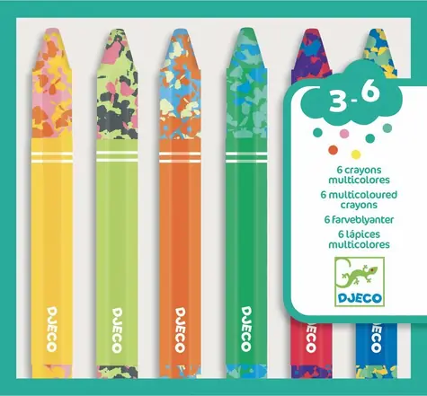 DJECO Duhové voskovky 6ks