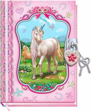 SPARKYS Deník se zámkem Roztomilý jednorožec