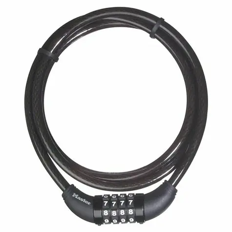 Master Lock 8119EURD / Ocelové lanko s integrovaným zámkem 