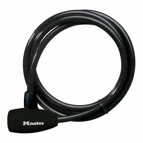 Master Lock 8154EURD / Ocelové lanko s integrovaným zámkem na klíč - 180 cm