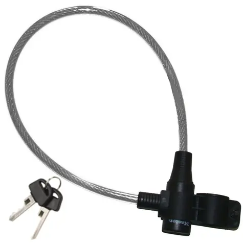 Master Lock 8269EURDPRO_transpar / Ocelové lanko na kolo 65cm průhledné