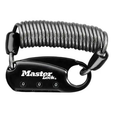 Master Lock 1551EURDBLK / Karabina s navíjecím kabelem 