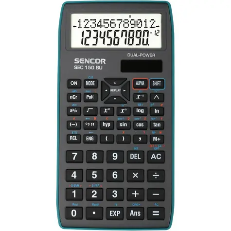 SENCOR SEC 150 BU / Kalkulačka / 10+2 místný LCD displej / 1xLR43