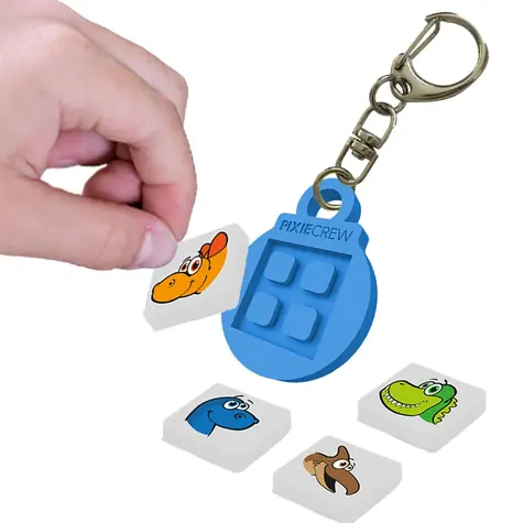 PIXIE CREW Clip ring Dino / klíčenka / od 6 let