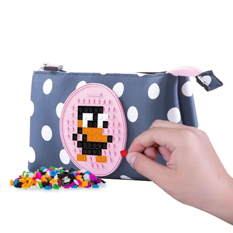 PIXIE CREW velké pouzdro modré s bílým puntíkem / od 6 let