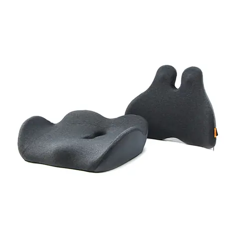 Powerton Set bederní opěrky a podsedáku antracit / ergonomický / paměťová pěna