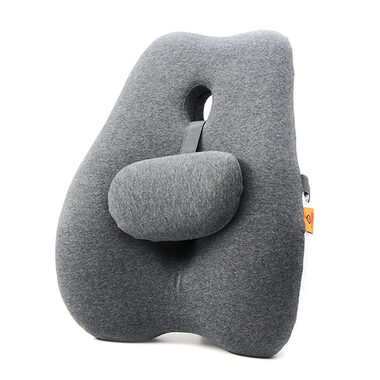 Powerton Bederní opěrka šedá / ergonomická / paměťová pěna