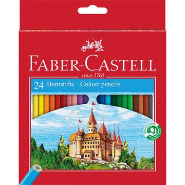 FABER-CASTELL Castle - Pastelka šestihranná - papírová krabička 24 ks