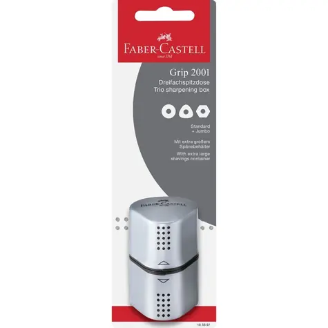 FABER-CASTELL Grip 2001 Trio Ořezávátko stříbrná