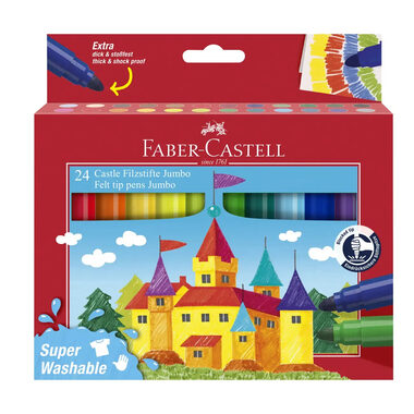 FABER-CASTELL Jumbo Fixy - papírová krabička 24 ks