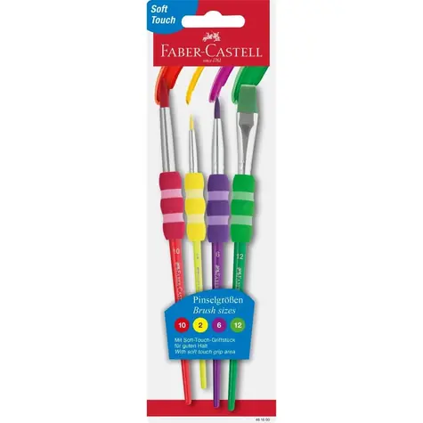 FABER-CASTELL Stětce na malování - blistrová karta 4 ks
