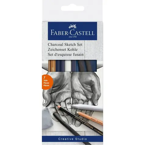 FABER-CASTELL Charcoal Sketch sada 7 ks