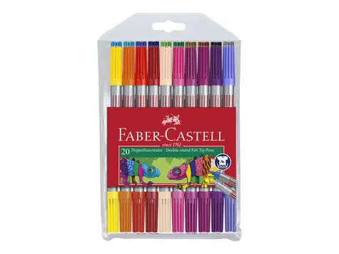 FABER-CASTELL Oboustranné fixy - 20 ks