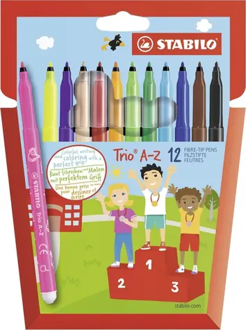 STABILO® Trio A-Z - 12 ks sada - 12 různých barev