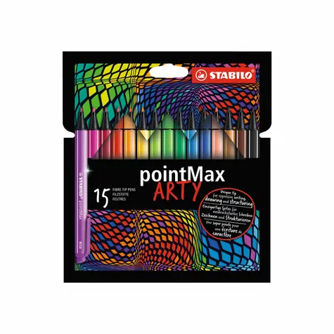 STABILO® pointMax - ARTY - 15 ks sada - 15 různých barev