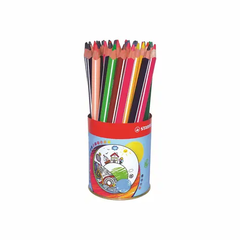 STABILO® Trio silná - 38 ks plechová dóza - 12 různých barev
