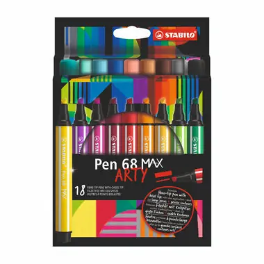 STABILO® Pen 68 MAX - ARTY - 18 ks sada - 18 různých barev