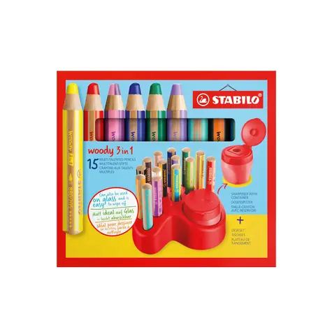STABILO® woody 3 in 1 - 15 ks sada