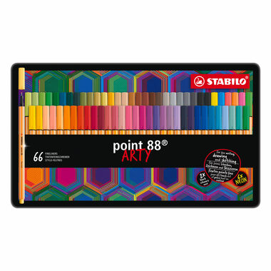 STABILO® point 88 - ARTY - 66 ks sada - 65 různých barev