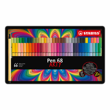 STABILO® Pen 68 - ARTY - 66 ks sada - 65 různých barev