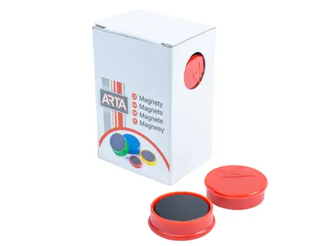 ARTA Magnety průměr 25mm červené (10ks v balení)