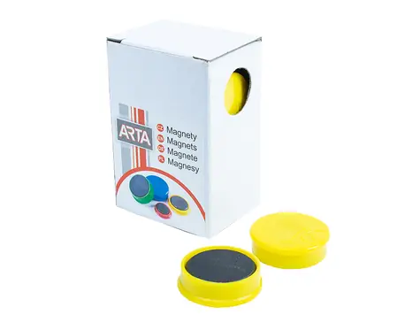 ARTA Magnety průměr 25mm žluté (10ks v balení)