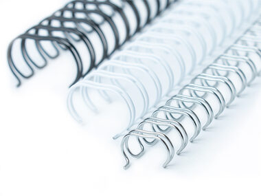 OEM Drátěné hřbety 2:1 - 38mm - stříbrné - 24ks