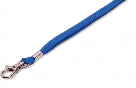 CLASSIC Šňůrka ROSE s karabinou - modrá - 100 ks