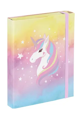 BAAGL Desky na školní sešity A5 Rainbow Unicorn / 17 x 23 x 3 cm