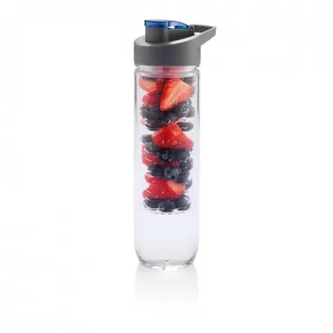 XD Design Láhev s košíkem na ovoce Get Fit 800ml modrá