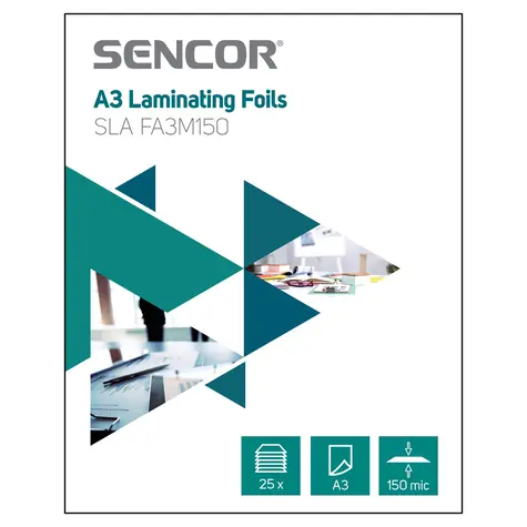 SENCOR SLA FA3M150 Laminovací fólie A3 / 150mic / 25ks 