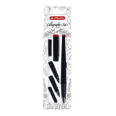 Herlitz Kaligrafické pero plnící / sada / černá