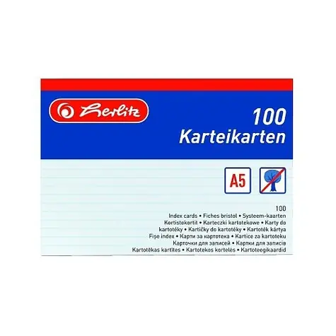 Herlitz Linkované kartičky A5 / 100 ks / bílá
