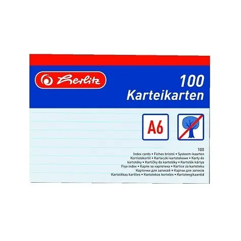 Herlitz Linkované kartičky A6 / 100 ks / bílá