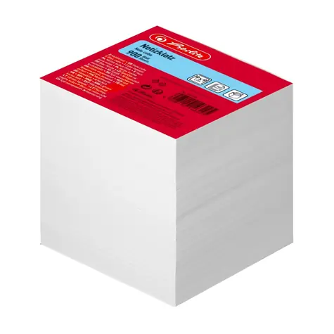 Herlitz Poznámkový blok / 9x9x9 cm / 900 listů / bílá