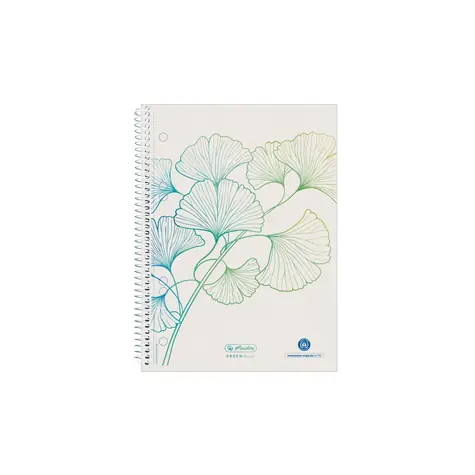 Herlitz Poznámkový blok A5 / čtverečkovaný / motiv Ginkgo / 70 listů