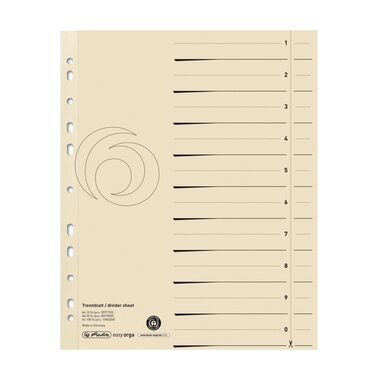 Herlitz  Dělící listy A4 / 50 ks