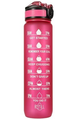 KIK Motivační láhev na vodu Růžová / 1l 