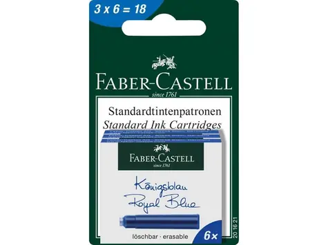 FABER-CASTELL Náplňě do kuličkového pera / 3ks krabiček / modrá